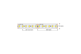 Професионална LED лента топло бяла 5м  24V DC 120° 9.6W/m Warm White SMD 3528