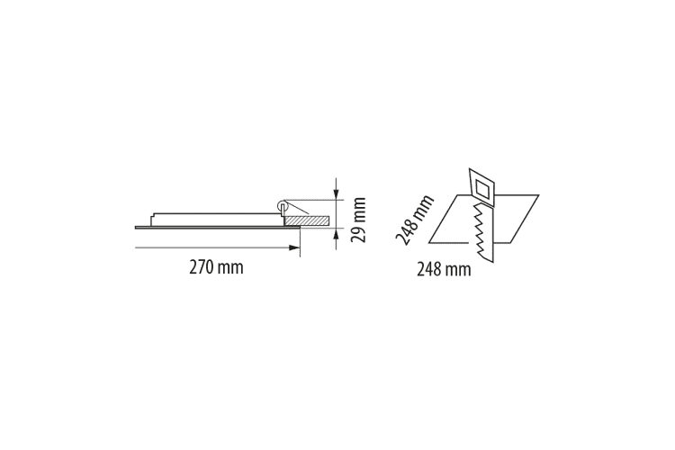 LED панел за вграждане, квадрат  220V-240V AC 120° 24W 4200K SMD 2835