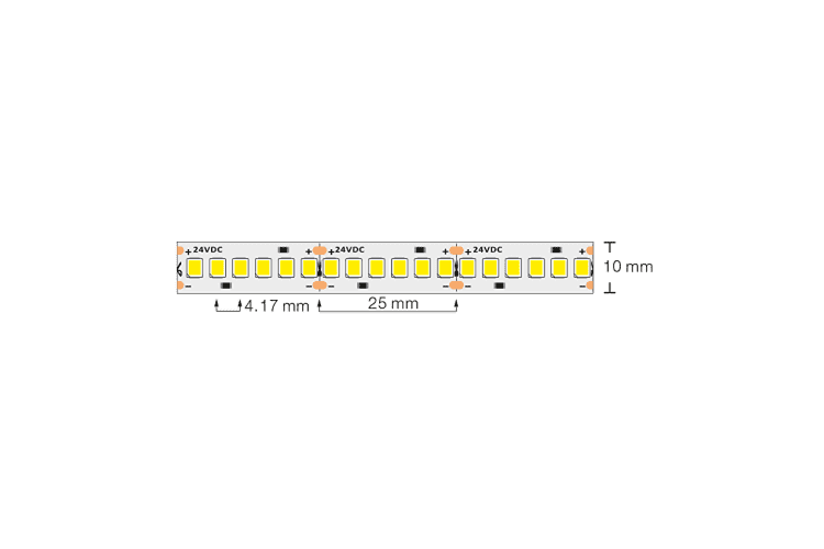 Професионална LED лента неутрално бяла 5м  24V DC 120° 14.4W/m Neutral white SMD 2835