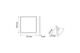 LED панел без заслепяване 600х600 220V-240V AC 100° 40W 4200K SMD 4014 LED панел без заслепяване 600х600 220V-240V AC 100° 40W 4200K SMD 4014