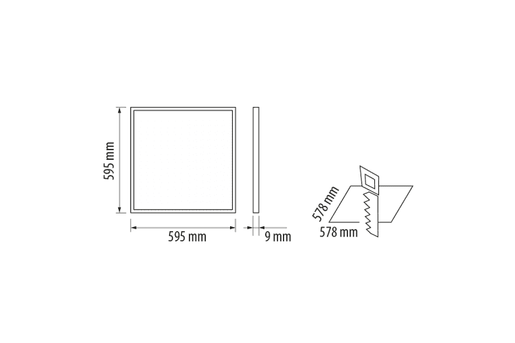 LED панел без заслепяване 600х600 220V-240V AC 100° 40W 4200K SMD 4014 LED панел без заслепяване 600х600 220V-240V AC 100° 40W 4200K SMD 4014