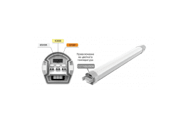 LED slim индустриално осв. тяло CCT 1.2m PC  220V-240V AC 120° 36W 3000K/4000K/6500K SMD 2835